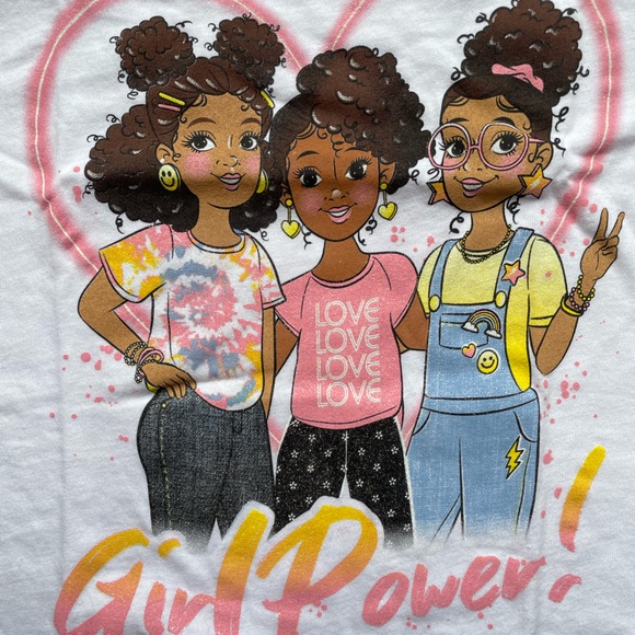 NEW! 2 Girls Graphic Tshirts Tees Size XL (Girl Power & Butterflies) NWT - Picture 4 of 12